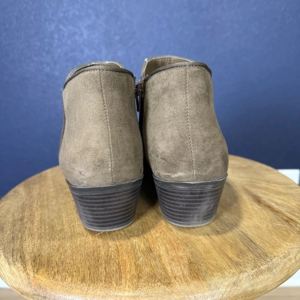 Style & Co for Macy's Taupe Wileyy Ankle Booties, Size 11